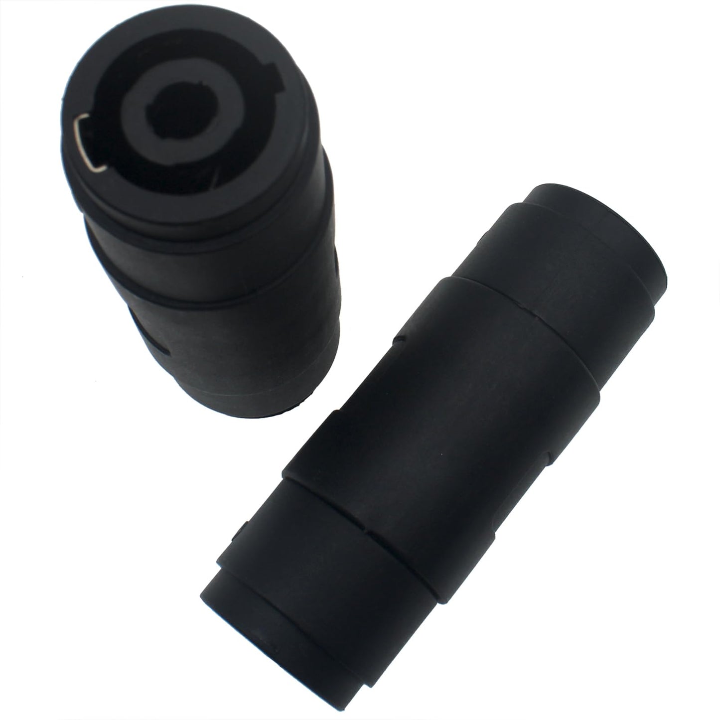 SYCZIOHU 2 PCS 4 Pin Audio Speaker Speakon Female to Female Plug Jack Connector for Home Audio Visual and Live Performance (Black)