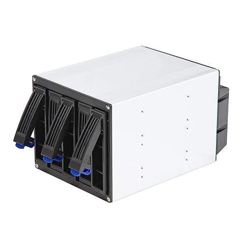 5 Bay Mobile Rack Backplane, 5x2.5”/3.5” SATA/SAS Hard Drive Backplane HDD Hotswap Cage, Multi Purpose HDD Enclosure Hot Swap Cage for Hot-Swap