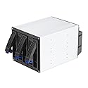 5 Bay Mobile Rack Backplane, 5x2.5”/3.5” SATA/SAS Hard Drive Backplane HDD Hotswap Cage, Multi Purpose HDD Enclosure Hot Swap Cage for Hot-Swap