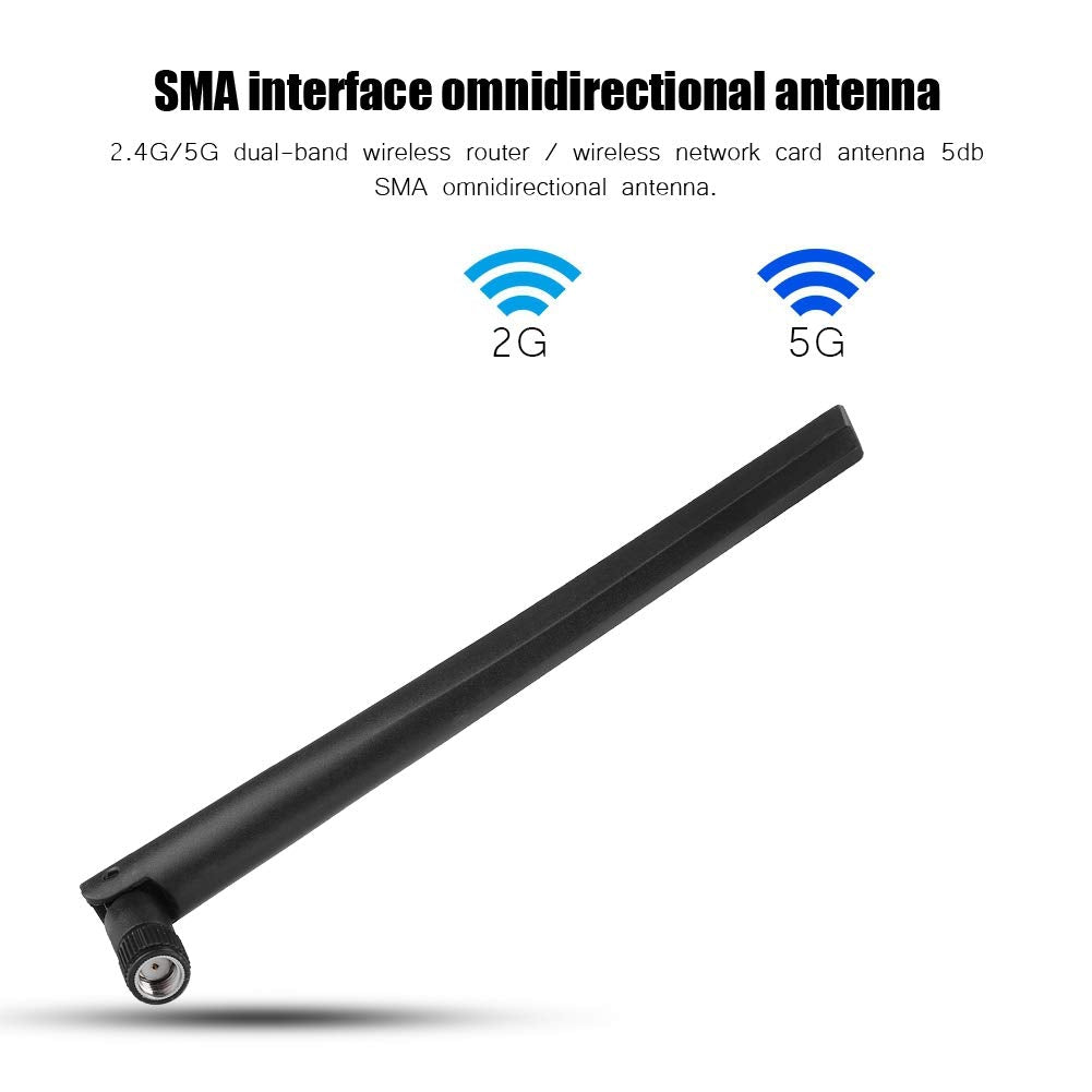 3PCS Network Card Router Antenna, 2.4G/5G Dualband 5dbi SMA Antenna for RT-AC68u AC66U