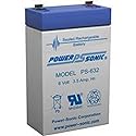 Power-Sonic PS-632 6Volt 3.5Ah Rechargeable SLA Battery
