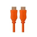 Monoprice High Speed HDMI Cable - 1.5 Feet - Orange | 18Gbps, 4K @ 60Hz, 28AWG, HDR, YUV 4:4:4, ARC, Compatible with UHD TV, Blu-ray, PC, Projector