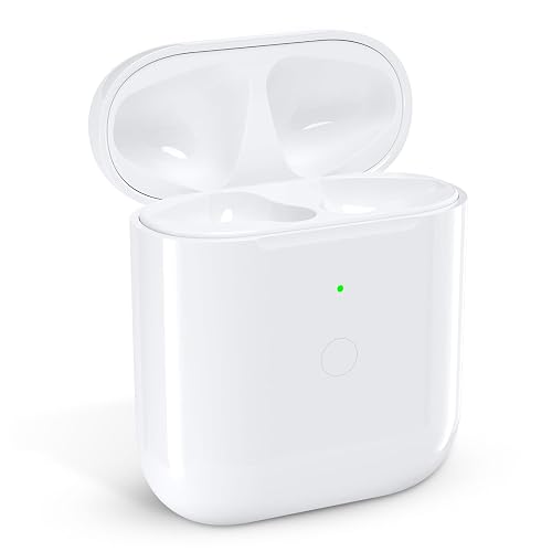 Replacement Wireless Charging Case for AirPods 1st/2nd Charging Case, AirPods 1 Charging Case Only with Bluetooth Pairing Sync Button, Compatible