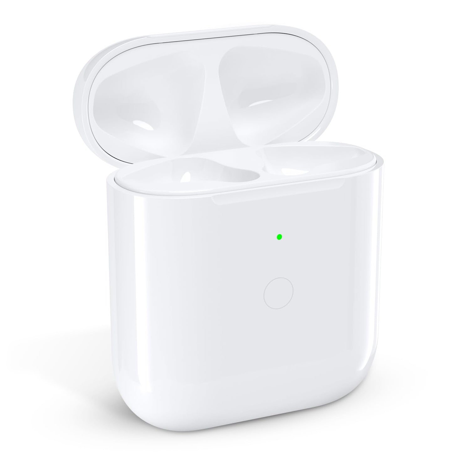 Replacement Wireless Charging Case for AirPods 1st/2nd Charging Case, AirPods 1 Charging Case Only with Bluetooth Pairing Sync Button, Compatible