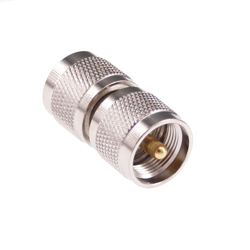 RFaha 2pcs UHF Male PL259 to N Type Male RF Coaxial Adapter UHF to N Coax Connector(F60-2)