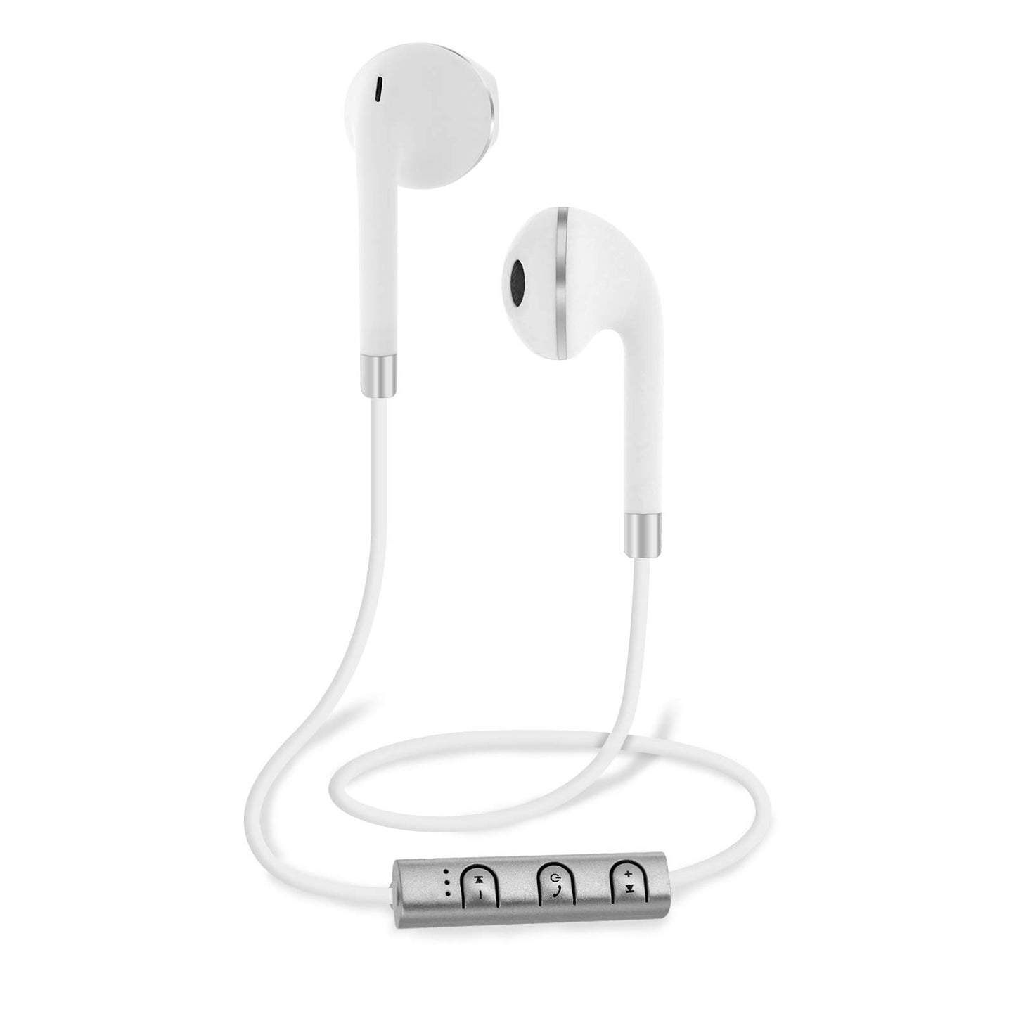 Bluetooth® Wireless Stereo Earbuds with Mic -White