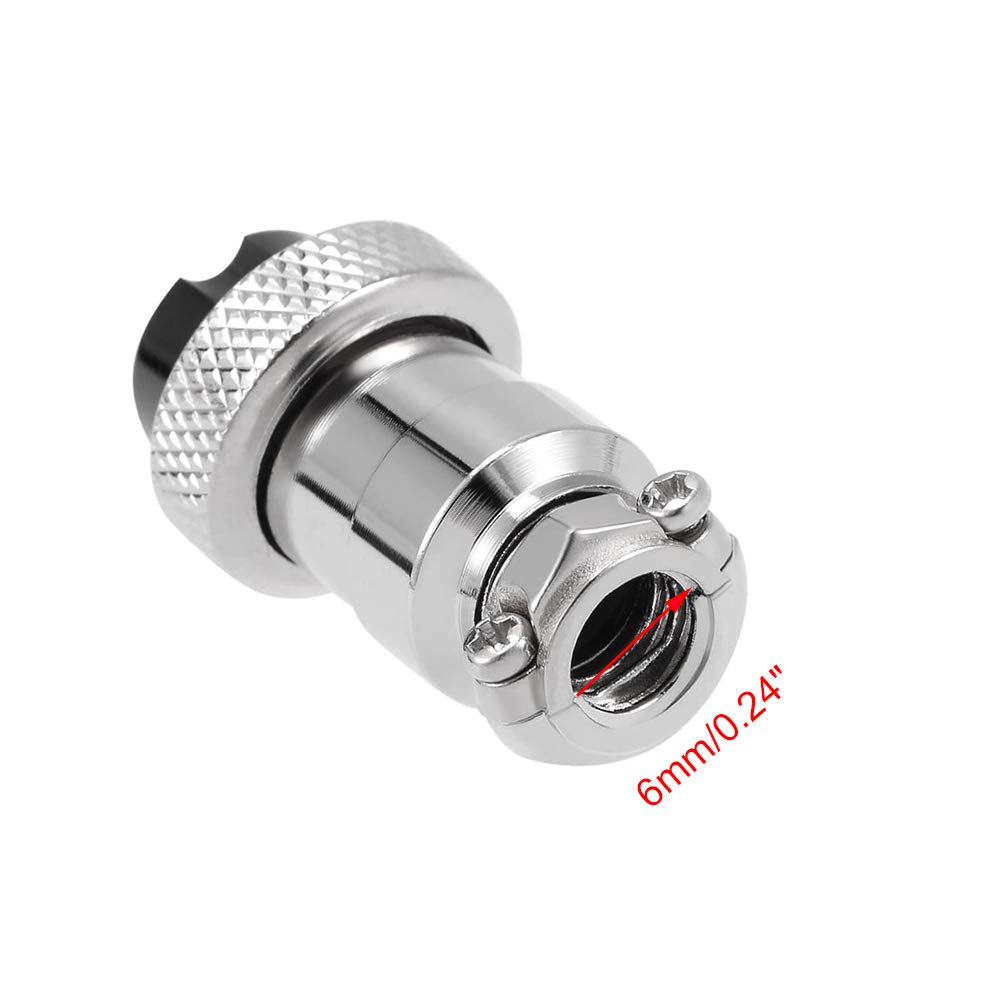 Hxchen 10 Pin Metal Male Female Thread Panel Connector 16mm GX16-10P Aviation Plug Silver - (2 Sets)