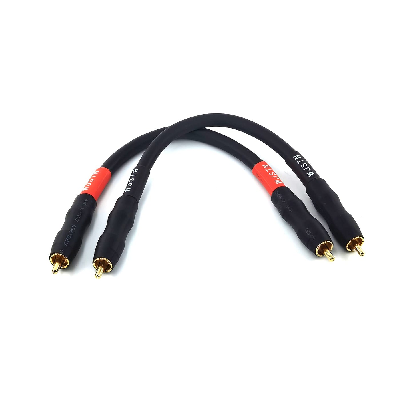 WJSTN RCA to RCA Audio Cable RCA Male to Male Stereo Audio Cable ? for Home Theater, HDTV, Amplifiers, Hi-Fi Systems 2-Pack (6 inches)
