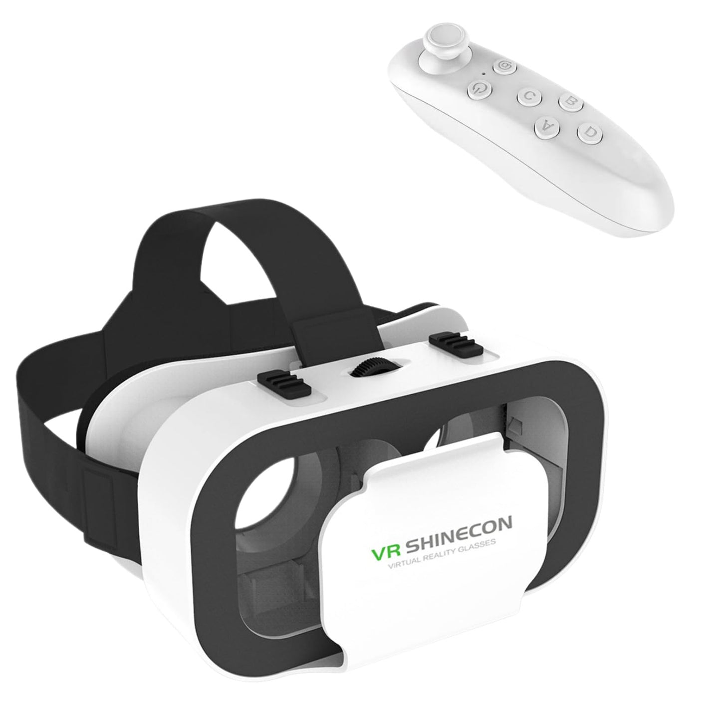 3D VR Glasses for Virtual Reality Headset Compatible with iPhone and Android Devices 4.7 to 6.5 inches Comes with Controller Ideal for Mobile Gaming