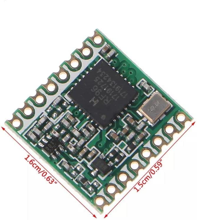 Lubeby Smart HopeRF Original sx1276 Based RF Module, LoRa1276 RFM95W 915Mhz Lora Ultra Long Range Transceiver (RFM95W (915MHz) * 2 PCS)