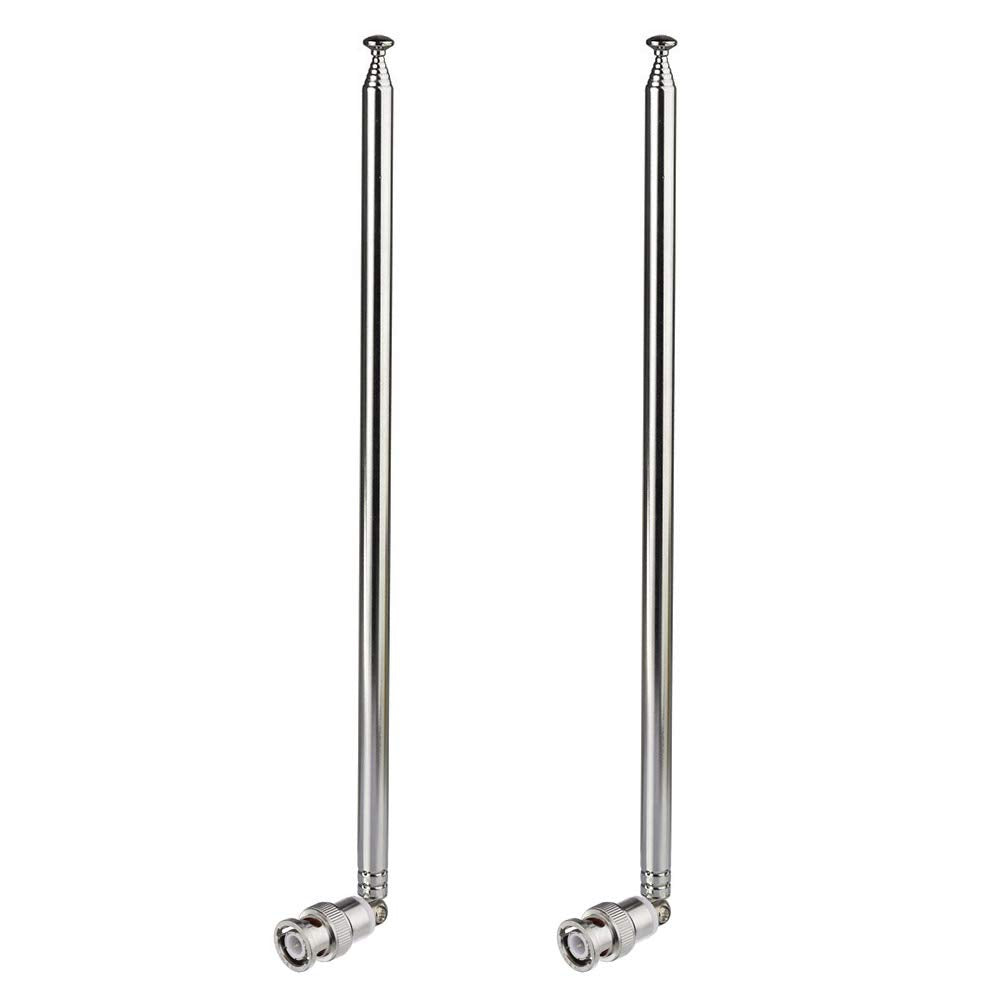 Bingfu Police Radio Scanner Antenna 20-1300MHz 7 Section Telescopic BNC Male 2-Pack Handheld Ham CB Antenna for Uniden Whistler Police Scanner Two Way