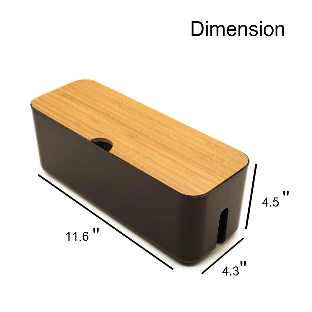 Sourcemall Cable Management Box| Power Stripe Organizer|Cord Organizer Box| Hide and Conceal Power Strips and Electrical Cords from TVs, Computers