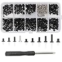 HanTof 500pcs M2 M2.5 M3 Laptop Screws Kit, SSD M.2 Screws, Phillips Flat Head Tiny/Small Machine Screws Set for Electronics Repair, for Lenovo Dell
