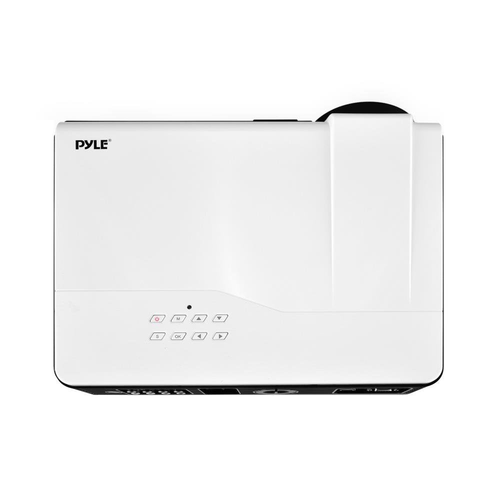 Pyle Video Projector 1080P Full HD Professional Cinema Home Theater Projection, Digital Multimedia File, Keystone Adjust Picture Presentation
