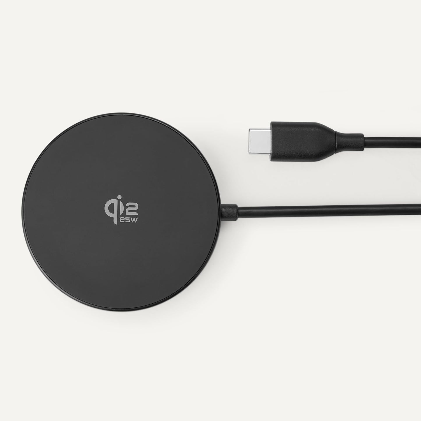 Amazon Basics 25W Qi2.2 Certified Wireless Charging Pad, MagSafe Compatible for iPhone 17/16/15/14/13/12, Magnetic Compatible for Android, Google
