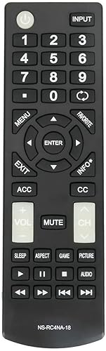 New NS-RC4NA-18 Remote Control fit for Insignia LCD/LED TV NS-22D420NA18 NS-32D220NA18 NS-32D311MX17 NS-32D311NA17 NS-40D420MX18 NS-40D420NA18