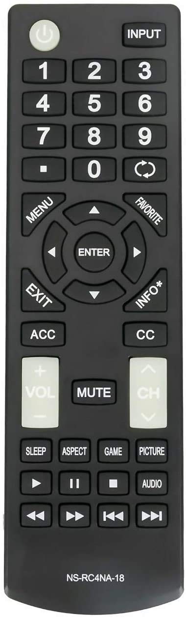 New NS-RC4NA-18 Remote Control fit for Insignia LCD/LED TV NS-22D420NA18 NS-32D220NA18 NS-32D311MX17 NS-32D311NA17 NS-40D420MX18 NS-40D420NA18