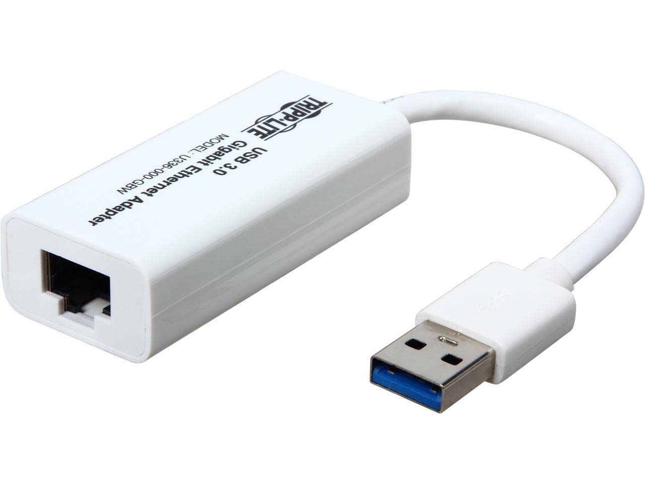 TRIPP LITE USB 3.0 SuperSpeed to Gigabit Ethernet NIC Network Adapter, White (U336-000-GBW)