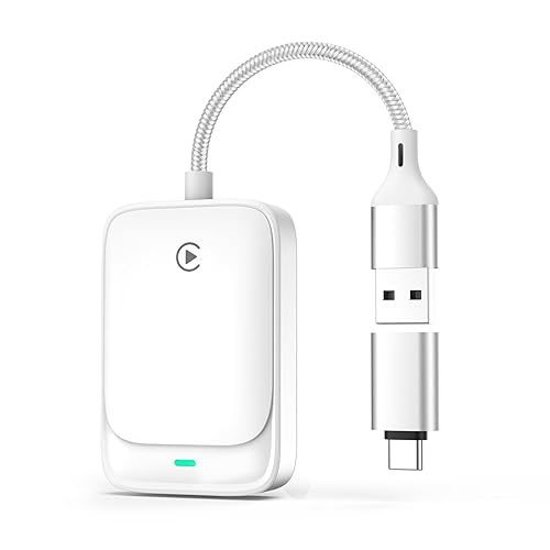 MoKo Wireless CarPlay Adapter for iPhone 2025, Converts Wired Car Play to Wireless Dongle, Plug and Play Fast Response Bluetooth CarPlay Adaptor