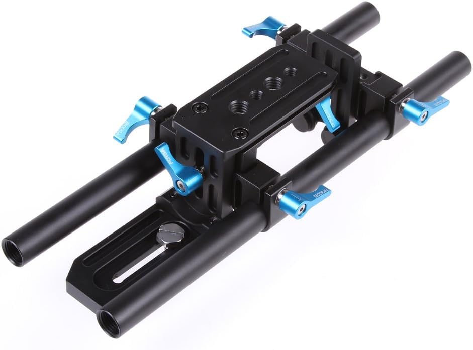 FOTGA DP500 II DSLR 15mm Rail Rod Base Plate Support System for Follow Focus Matte Box,DSLR DV Camera 5D II III IV A7 A7R A7S A9 II III IV GH4/5/5S Z6
