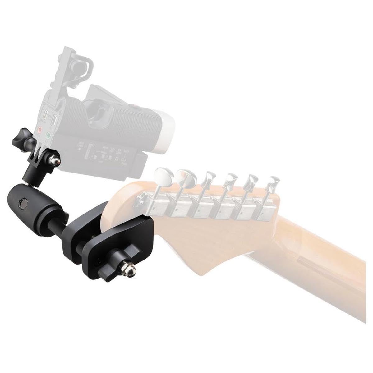 Zoom GHM-1 Guitar Headstock Mount, Flat Clamp Mount, Designed to be Used With Q2n, Q2n-4K, Q4, Q4n, and Q8