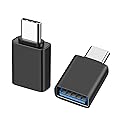 USB C Male to USB A Female OTG Adapter (2 Pack),USB 3.2 GEN2 10Gbps High-Speed Data PD 60W Fast Charging for iMac,MacBook Pro/Air,iPhone 16…