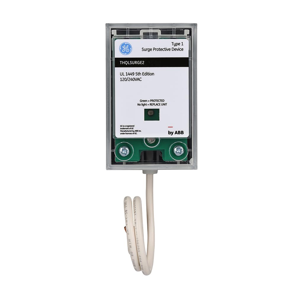ABB THQLSURGE2 Type 1 Surge Protective Device • Whole House Protector • 120/240 VAC 25kA • Pigtail Connection • Breaker Panel Surge Protection • LED