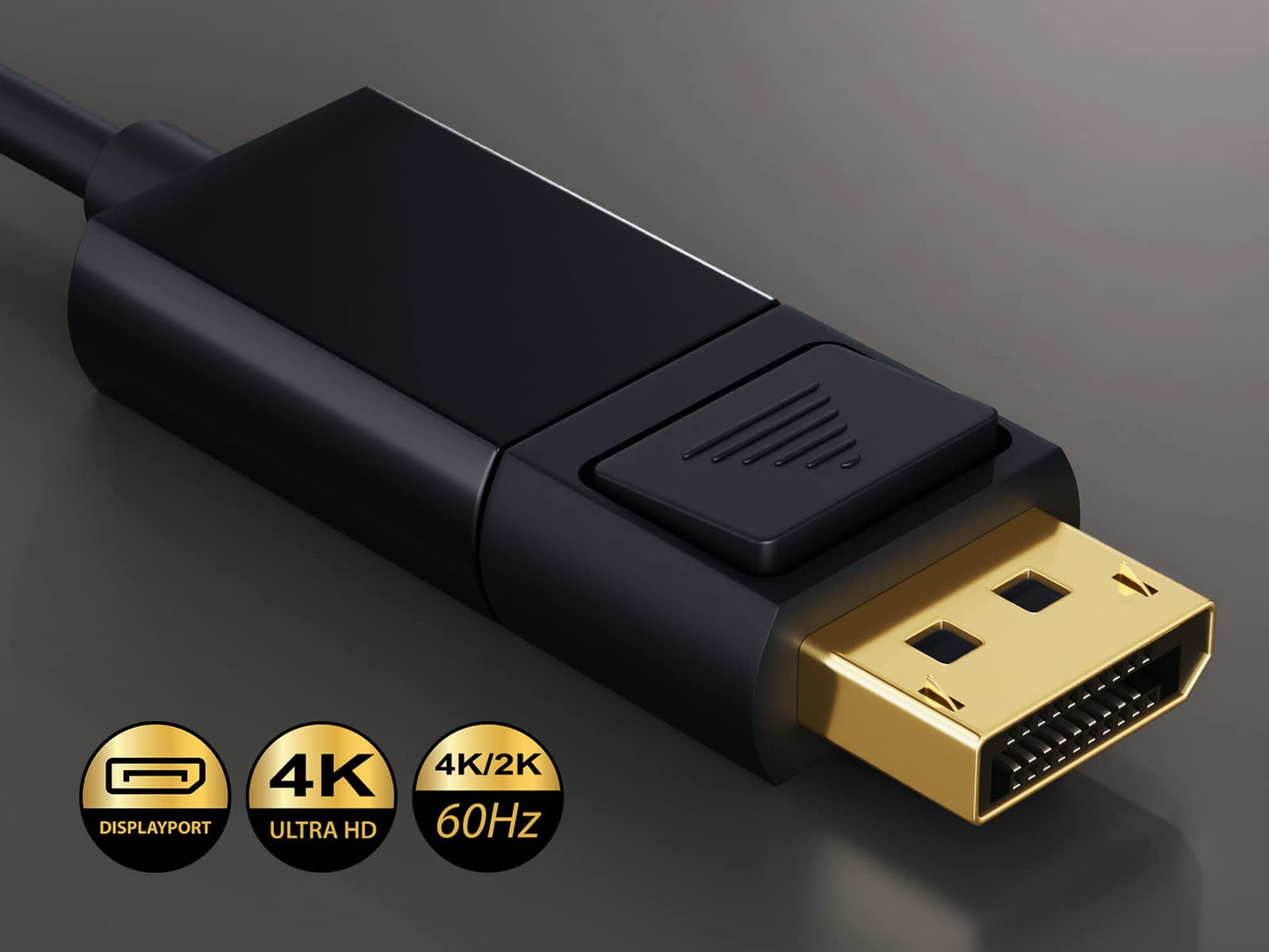 Cable Leader USB 3.1 Type C Male to DisplayPort 4K @ 60Hz Male Cable, Black 3 Foot