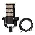 Rode PodMic Dynamic Podcasting Microphone Bundled with 20ft XLR Microphone Cable + Cleaning Cloth (3 Items)