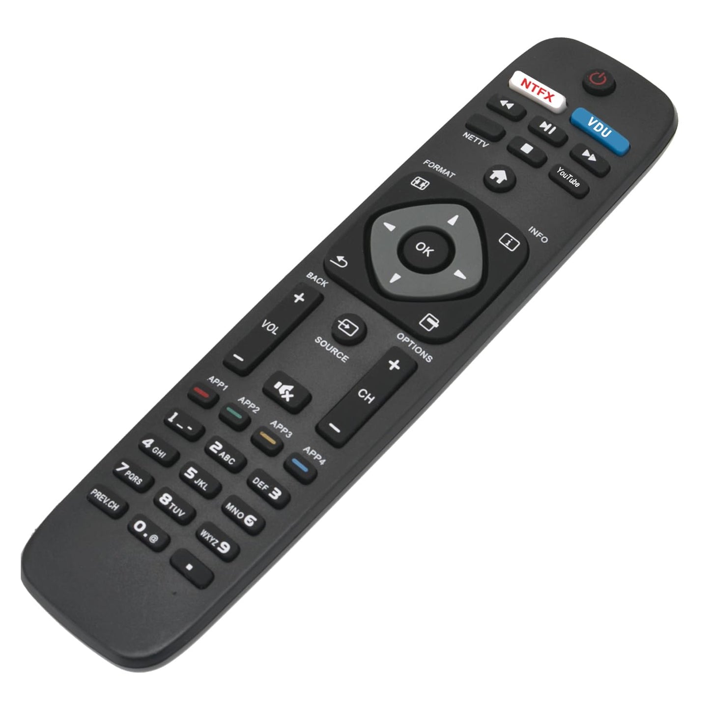 New Replaced Remote fit for Philips Smart TV NH500U NH500UW NH503UP 55PFL5602 50PFL5602 43PFL5602 75PFL6601 32PFL4902 40PFL4901 43PFL4901 43PFL4902