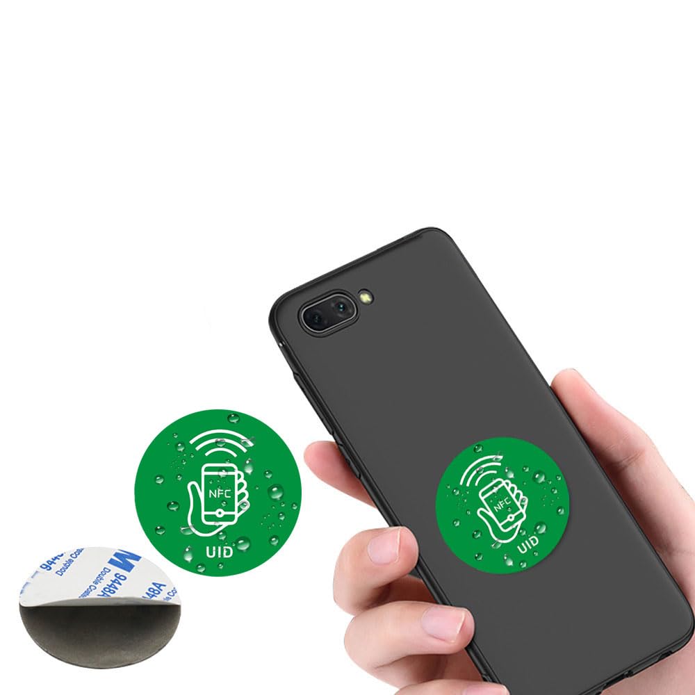 13.56 MHz UID Writable Rewritable, RFID Blank Sticker for Access Control Key Sticker Rewritable (2 PCS)