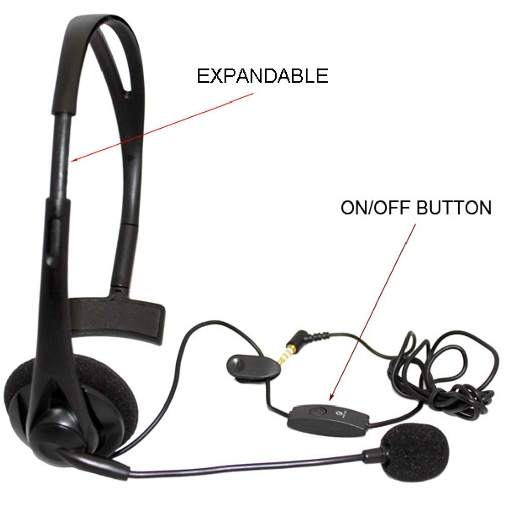 Headset Earphone w Mic Wired Mono Headphone 3.5mm Single Earbud Hands-Free P5P Compatible with Samsung Galaxy Tab S4 10.5 A 8.0 (2019) 10.1 (2019)…