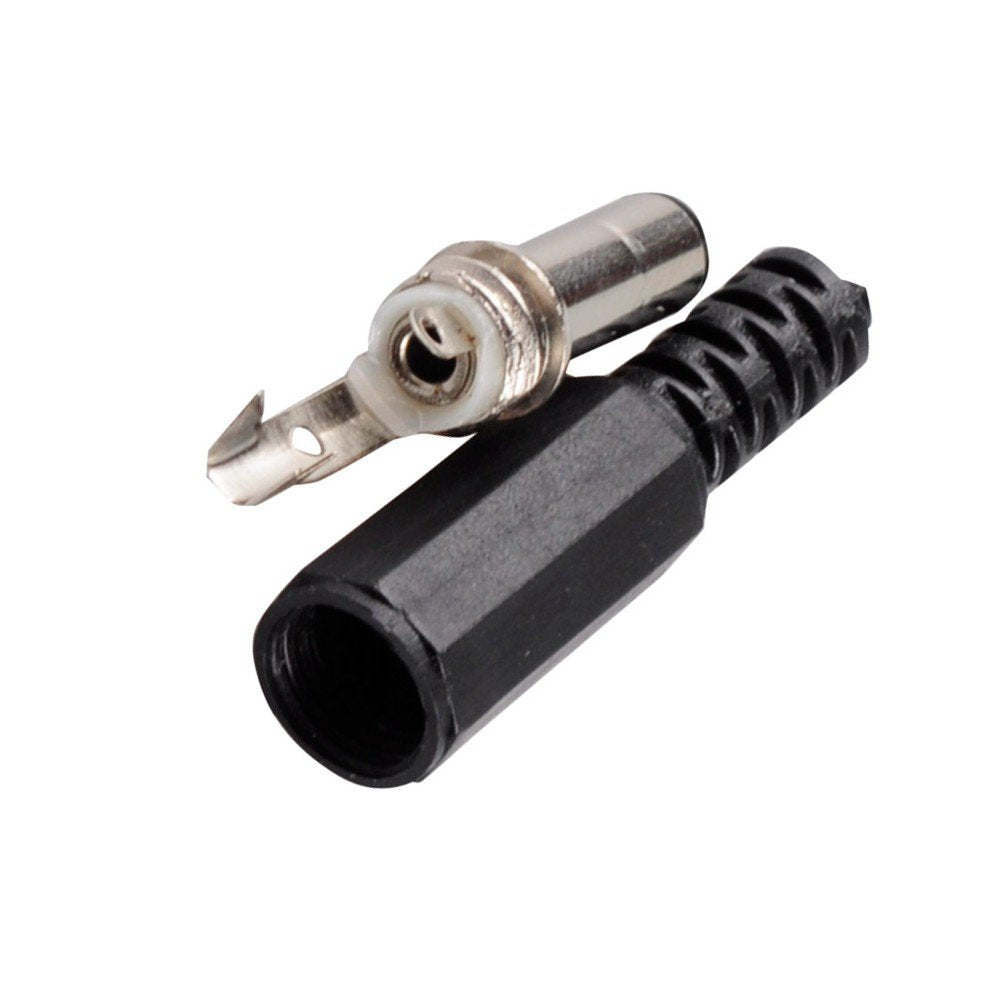 HTTX 10-Pack 5.5mm x 2.5mm DC Socket Male Barrel Jack, Solder On DIY Custom Power Plug Adapter