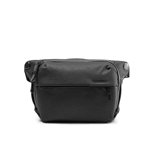 Peak Design Everyday Sling 3L, Black, Padded Adjustable Shoulder Strap for Crossbody or Waist Carry, FlexFold Divider, Ideal for Carrying Cameras or