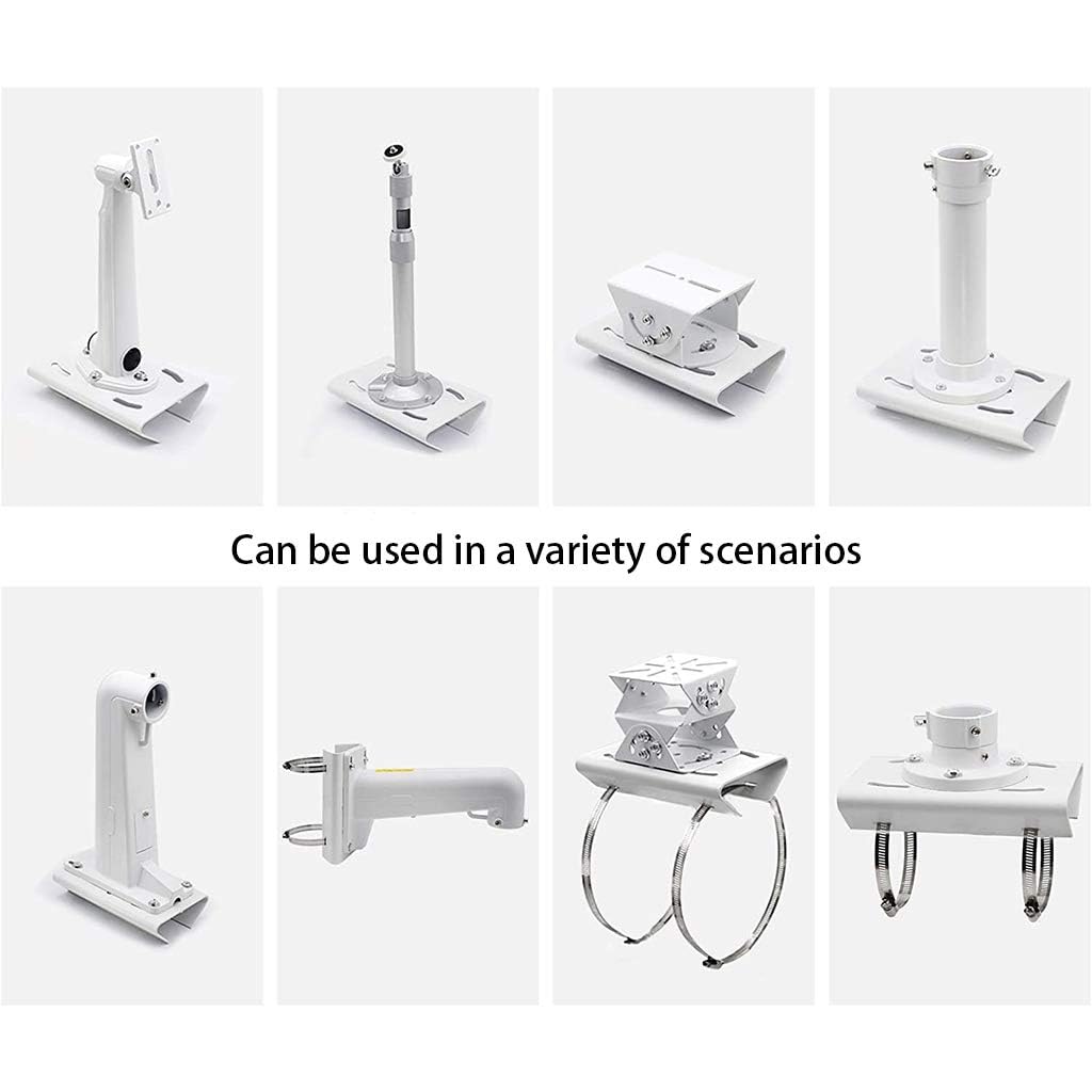 Universal Vertical Pole Mount Adapter with 2 Loops(20cm Diameter) Wall Mounting Loop Bracket and 4 Mounting Screws for CCTV Security Camera PTZ Dome