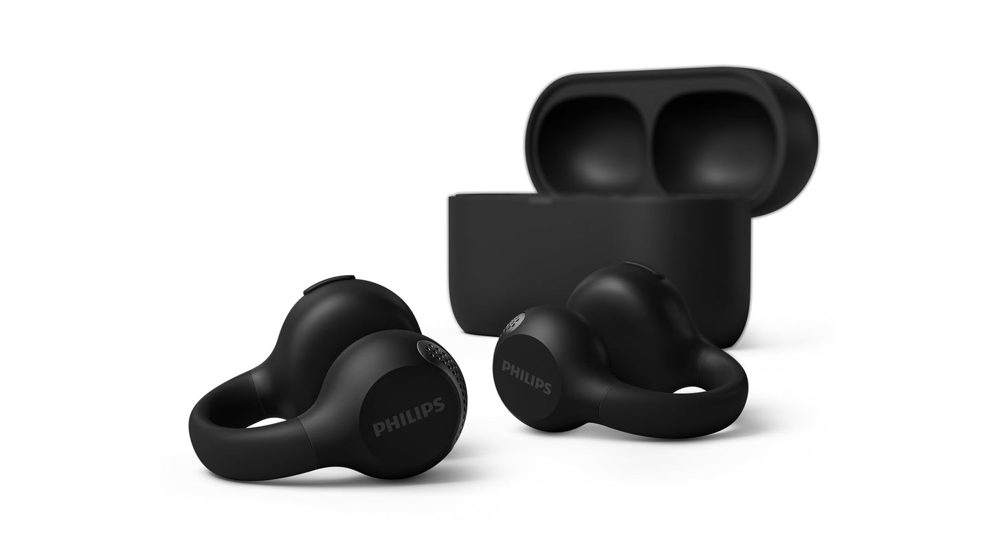 Philips Q2000 Clip On True Wireless Earbuds, Open Ear Bluetooth 5.4 Headphones, Up to 28H Playtime, Clear Calls, Multipoint Connection, IPX4…