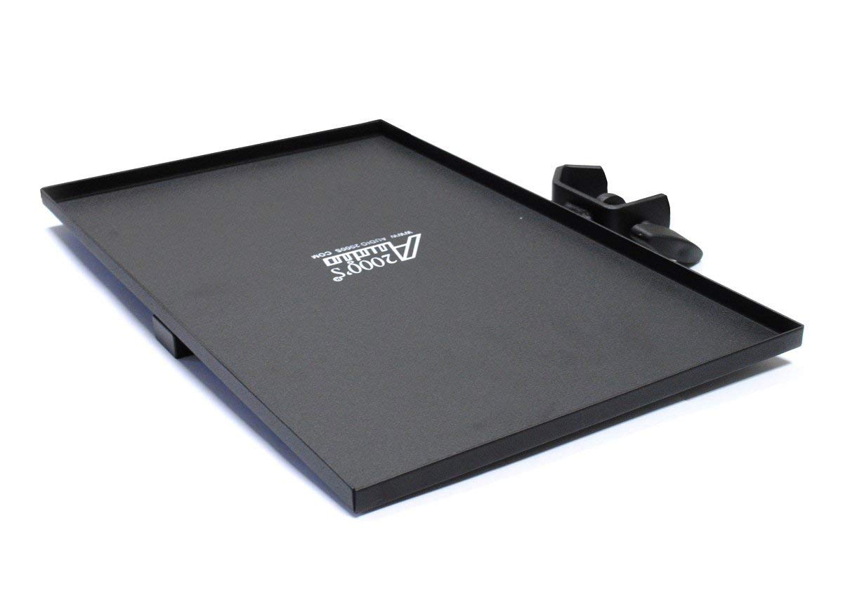 Audio2000'S AST422Z Audio Video Device Holder/Tray for Flat Panel TV/Monitor Stands and Speaker Stands with Tube Diameter of 1/2" to 2-1/2"