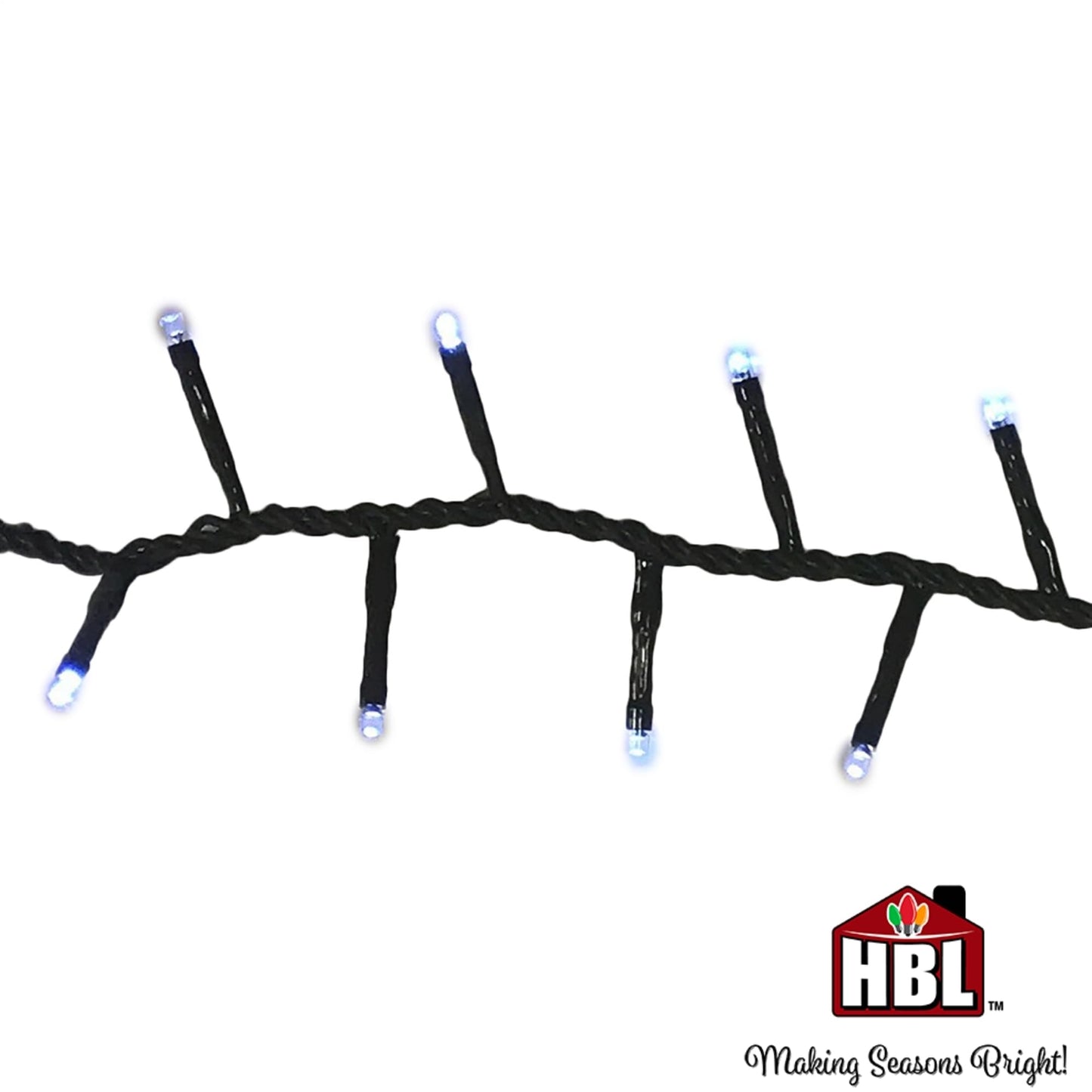 Holiday Bright Lights Rice Lights 36FT, 500 Twinkling LEDs, Connectable Indoor/Outdoor Decorative String Lighting, Pure White Glow