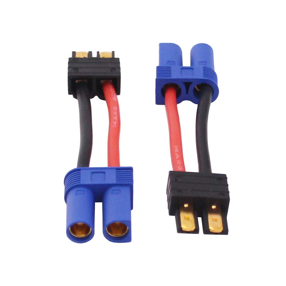 OliRC 2pcs EC5 Female Connector Adapter with 14awg 5cm Cable(C114-2)