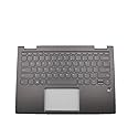 Replacement for Lenovo Yoga 730-13IKB 81CT Laptop Upper Case Palmrest Keyboard Assembly Part AM279000F20 5CB0Q95904 Top Cover Iron Grey