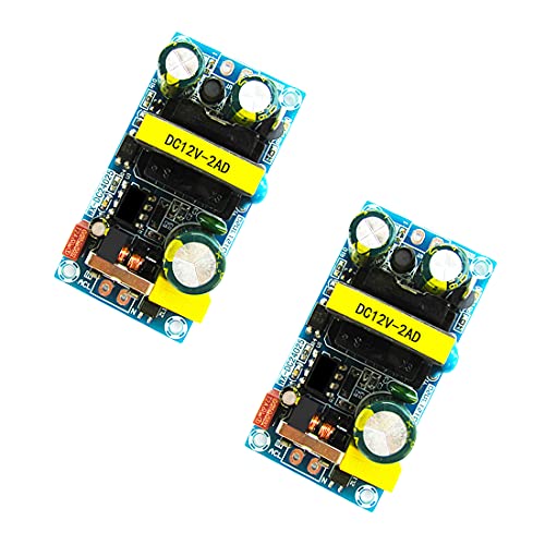 Above AC-DC Converter Module, 24W Power Module 100-265V to 12V 2A Buck Module Switching Power Supply Board 2-Pack