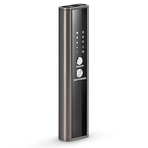AMOYFILTER KT-02 Hidden Camera Detector, 2025 New, 4 Modes to Detect Spy Cameras, Bugs, GPS Trackers, with Flashlight, Audible Alarm/Beeping Mode,