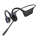 Bone Conduction Headphones with AI Noise-Canceling Mic, Double-Tap Mute, Bluetooth 5.4 Dual Device, Open-Ear Safe for Truck Drivers, All-Day Comfort…