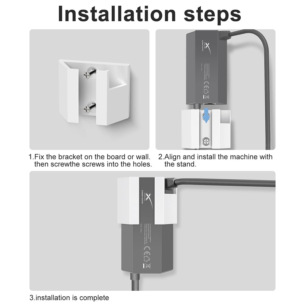 Sactulaz for Starlink Router ethenet Adapter Mount,Indoor Mounting Bracket for StarLink Ethernet Adapter Wall Mount The Gen 2 Router Ethernet Adapter