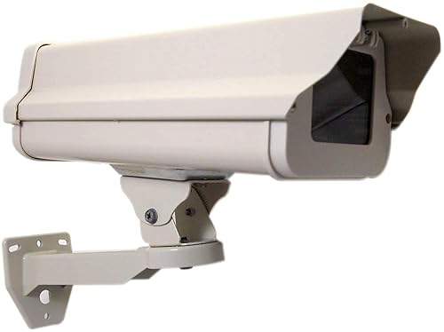 OdiySurveil 2 in One Aluminum Housing CCTV Security Surveillance Outdoor Camera Box Weatherproof Heavy Duty + Wall Mount Adjustable Mount Bracket Kit