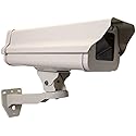 OdiySurveil 2 in One Aluminum Housing CCTV Security Surveillance Outdoor Camera Box Weatherproof Heavy Duty + Wall Mount Adjustable Mount Bracket Kit