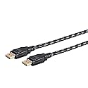 Monoprice Braided DisplayPort 1.4 Cable - 3 Feet - Gray, 8K Capable for Graphic Design, TV Walls and PC Gaming