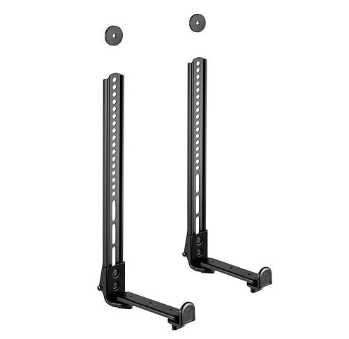 MyCableMart Soundbar Bracket Mounting Base Holder, Heavy Duty to 33lbs (Set of 2)