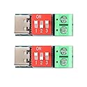 Mini PD Sink PD3.0/2.0, BC1.2 DC-DC Buck Converter Adjustable Power Supply Module 24V to 20V 15V 12V 9V 5V (2 Pack).