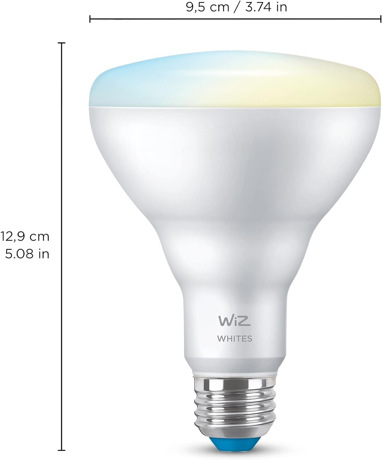 WiZ 65W BR30 Tunable White LED Smart Bulb - Pack of 6 - E26- Indoor - Connects to Your Existing Wi-Fi - Control with Voice or App + Activate